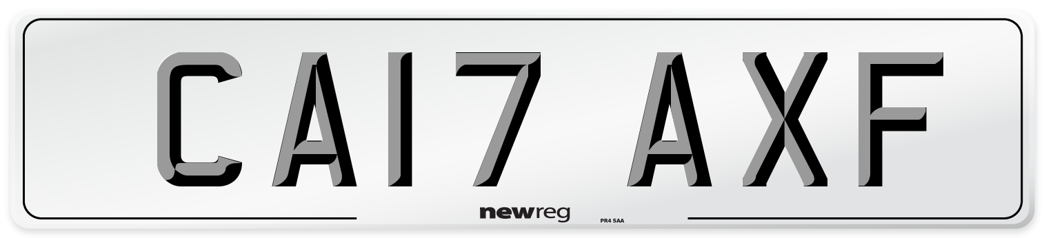 CA17 AXF Number Plate from New Reg